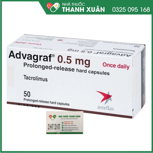 Advagraf 0.5mg - Phòng ngừa thải ghép gan hay thận ở người trưởng thành